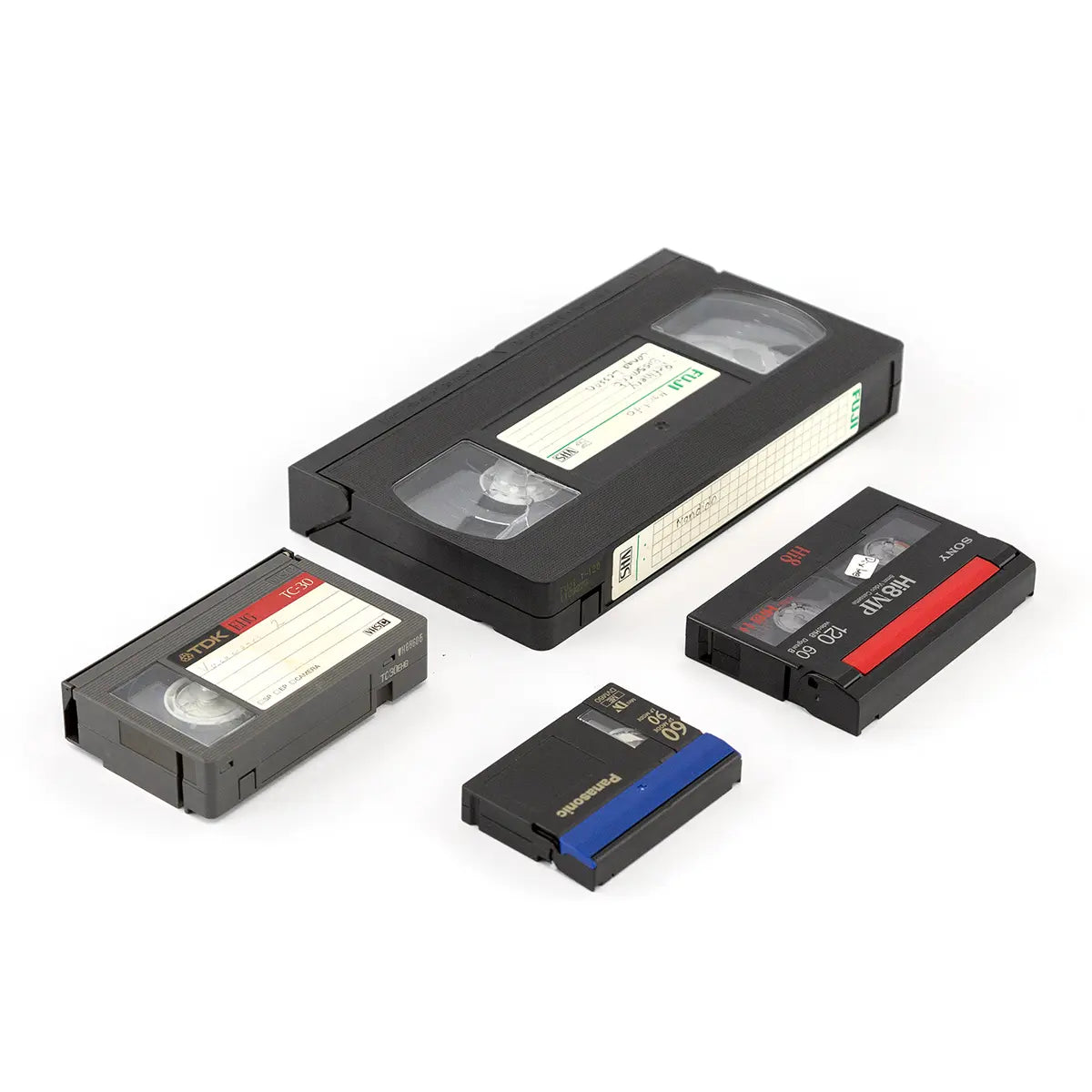 Cintas de videos magenticos, VHS, VHS-C, HI8 y MINIDV